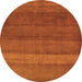 Round Abstract Orange Modern Rug, abs5525org