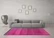 Machine Washable Abstract Pink Modern Rug in a Living Room, wshabs5525pnk