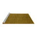 Sideview of Machine Washable Abstract Yellow Modern Rug, wshabs5526yw