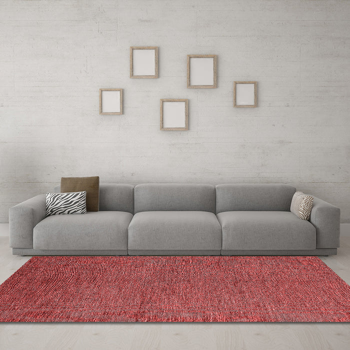 Modern Red Washable Rugs