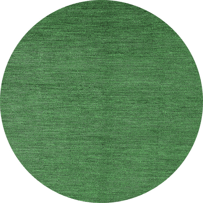 Round Machine Washable Abstract Emerald Green Modern Area Rugs, wshabs5526emgrn
