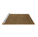 Sideview of Machine Washable Abstract Brown Modern Rug, wshabs5526brn