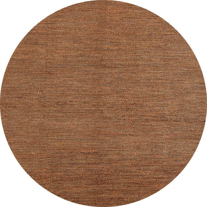 Round Machine Washable Abstract Orange Modern Area Rugs, wshabs5526org