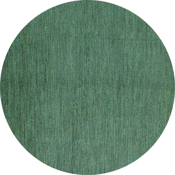 Round Machine Washable Abstract Turquoise Modern Area Rugs, wshabs5526turq