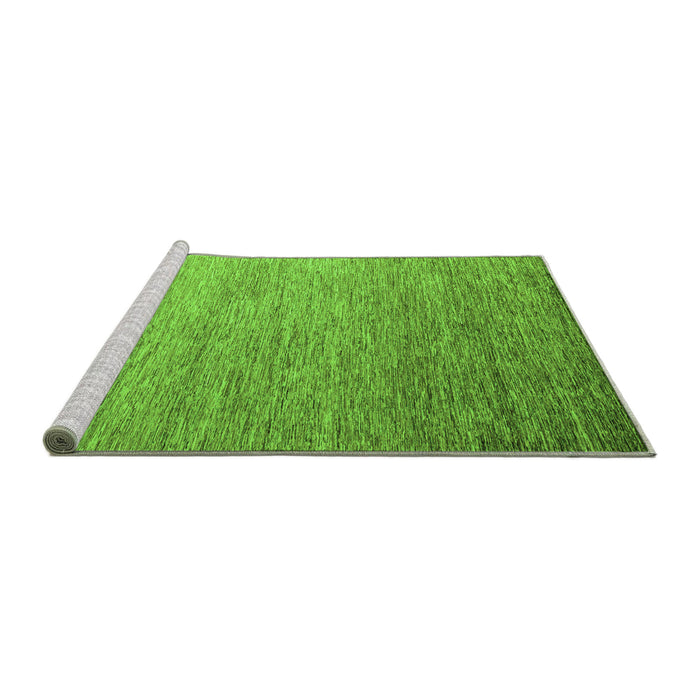 Sideview of Machine Washable Abstract Green Modern Area Rugs, wshabs5527grn