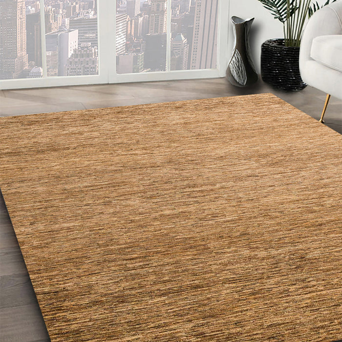 Abstract Orange Modern Rug in Family Room, abs5527