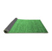 Sideview of Abstract Emerald Green Modern Rug, abs5527emgrn