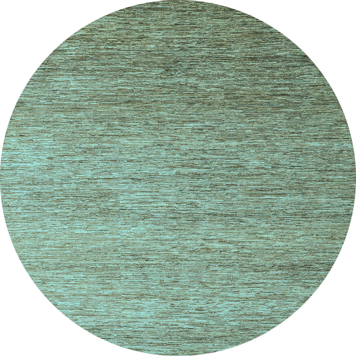 Round Abstract Light Blue Modern Rug, abs5527lblu