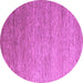 Round Abstract Purple Modern Rug, abs5527pur