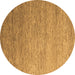 Round Abstract Brown Modern Rug, abs5527brn