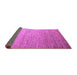 Sideview of Abstract Purple Modern Rug, abs5527pur