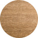 Round Abstract Orange Modern Rug, abs5527