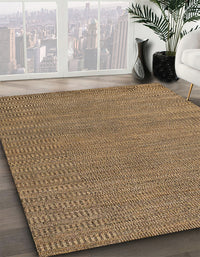 Abstract Brown Sand Brown Modern Rug, abs5528