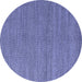 Round Machine Washable Abstract Blue Modern Rug, wshabs5528blu