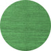 Round Abstract Emerald Green Modern Rug, abs5528emgrn