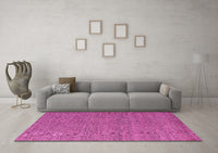 Machine Washable Abstract Pink Modern Rug, wshabs5528pnk