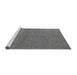 Sideview of Machine Washable Abstract Gray Modern Rug, wshabs5528gry