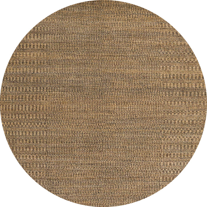 Round Machine Washable Abstract Brown Sand Brown Rug, wshabs5528