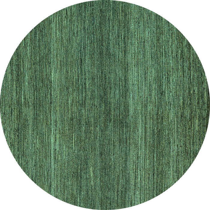 Round Abstract Turquoise Modern Rug, abs5529turq