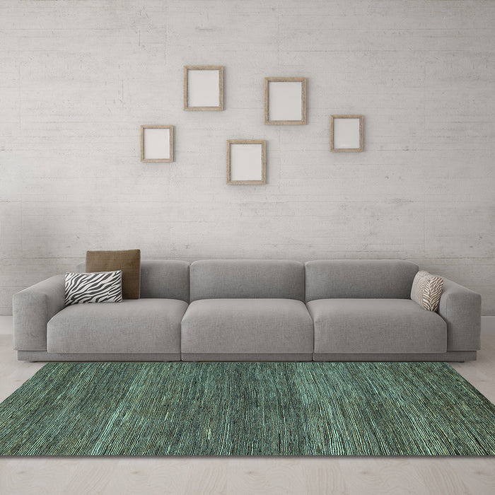 Machine Washable Abstract Light Blue Modern Rug in a Living Room, wshabs5529lblu