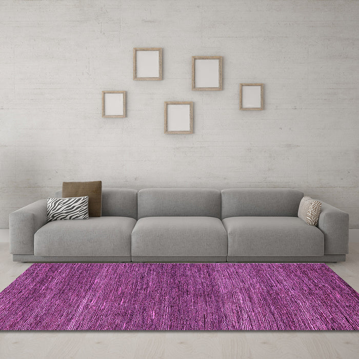 Machine Washable Abstract Purple Modern Area Rugs in a Living Room, wshabs5529pur