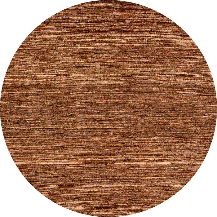 Round Machine Washable Abstract Orange Modern Area Rugs, wshabs5529org