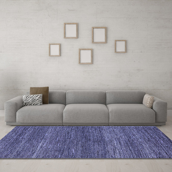 Machine Washable Abstract Blue Modern Rug in a Living Room, wshabs5529blu