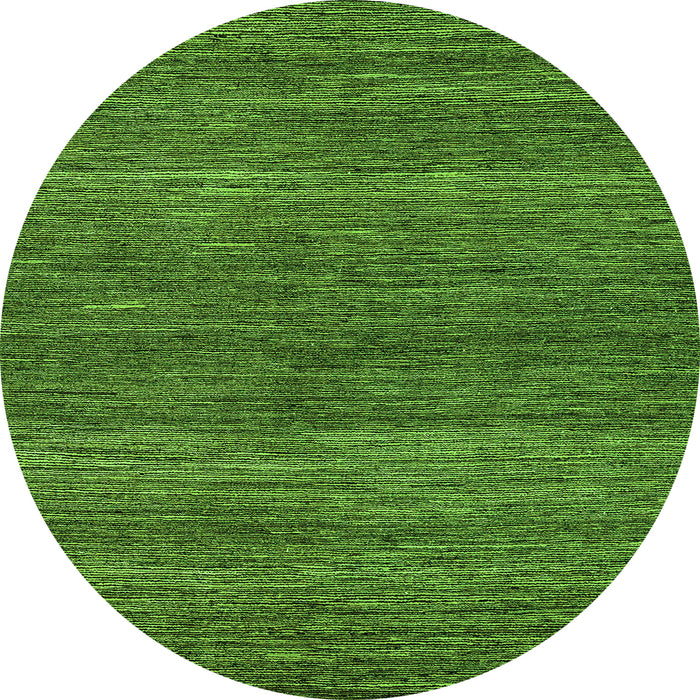 Round Abstract Green Modern Rug, abs5529grn