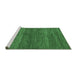 Sideview of Machine Washable Abstract Emerald Green Modern Area Rugs, wshabs5529emgrn