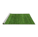 Sideview of Machine Washable Abstract Green Modern Area Rugs, wshabs5529grn