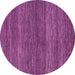 Round Abstract Purple Modern Rug, abs5529pur