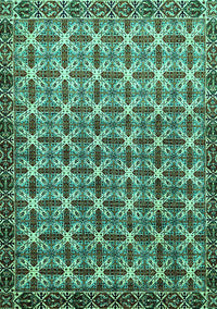 Abstract Turquoise Modern Rug, abs552turq