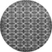 Round Machine Washable Abstract Gray Modern Rug, wshabs552gry