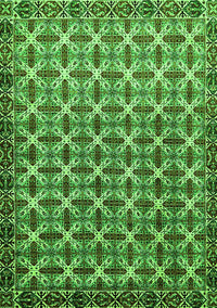 Abstract Green Modern Rug, abs552grn