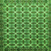 Square Abstract Green Modern Rug, abs552grn