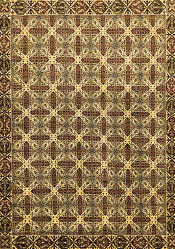 Abstract Brown Modern Rug, abs552brn