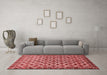 Modern Red Washable Rugs