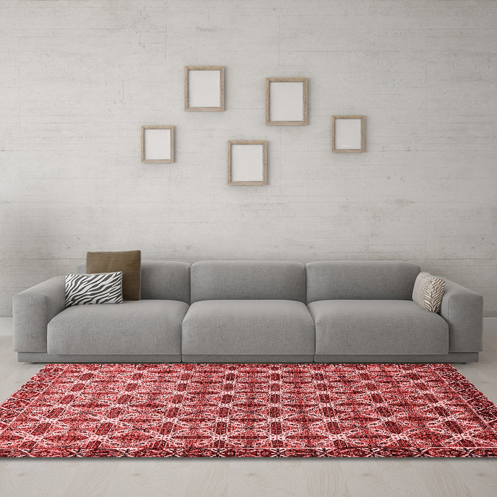 Modern Red Washable Rugs