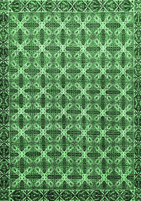 Abstract Emerald Green Modern Rug, abs552emgrn