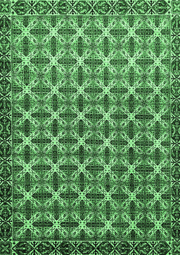 Abstract Emerald Green Modern Rug, abs552emgrn