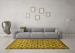 Machine Washable Abstract Yellow Modern Rug in a Living Room, wshabs552yw