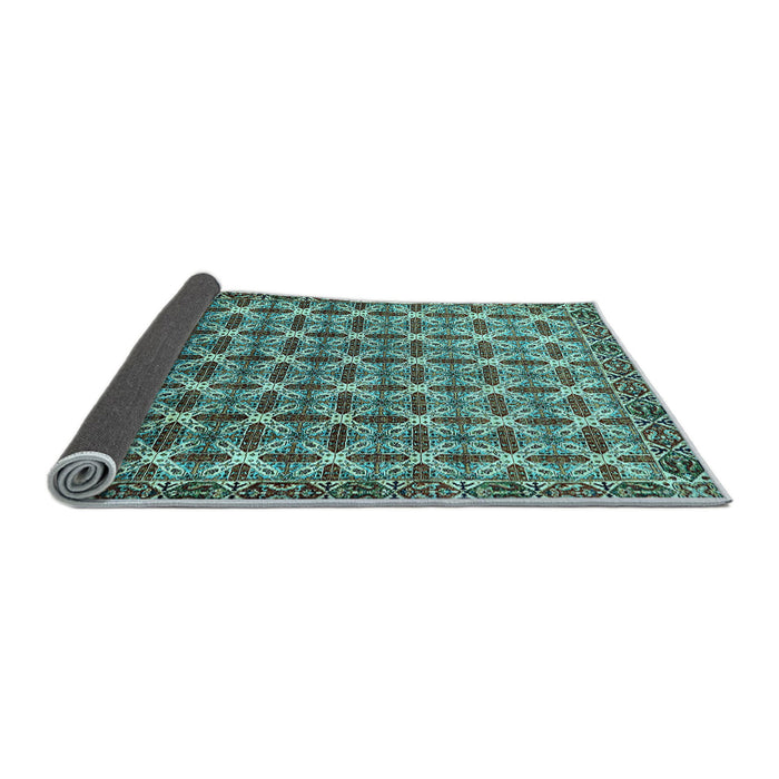 Sideview of Abstract Light Blue Modern Rug, abs552lblu