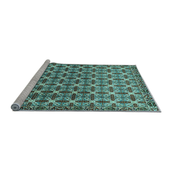 Sideview of Machine Washable Abstract Light Blue Modern Rug, wshabs552lblu