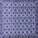 Square Machine Washable Abstract Blue Modern Rug, wshabs552blu