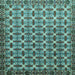 Square Abstract Light Blue Modern Rug, abs552lblu