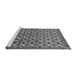 Sideview of Machine Washable Abstract Gray Modern Rug, wshabs552gry