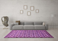 Machine Washable Abstract Purple Modern Rug, wshabs552pur