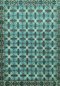 Abstract Light Blue Modern Rug, abs552lblu