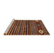 Sideview of Machine Washable Abstract Dark Red Rug, wshabs553