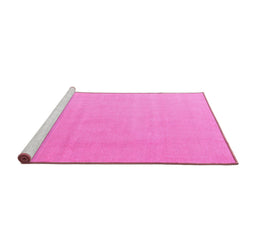 Sideview of Machine Washable Solid Pink Modern Rug, wshabs5530pnk